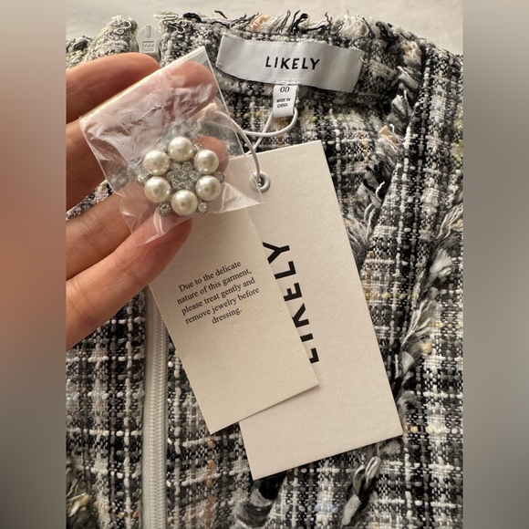 LIKELY Franco Dress in Grey Multi size 00 - Picture 15 of 16